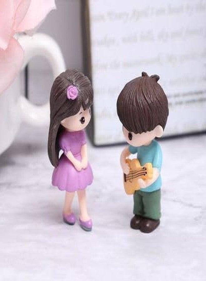 DETACHI Dashboard Toys - Cute Couple Car Ornament for Decoration, Ideal Gift for Car Lovers, Durable Interior Accessories, with 4 Resin Adhesive Stickers (Purple) - Image 4